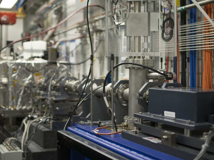 This is an X-ray spectroscopy beamline, where scientists analyze the chemical composition of materials by exciting the electrons in an atom.