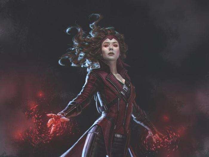 His love interest, Scarlet Witch, looks far more dangerous in sketches.