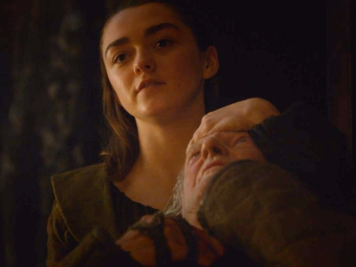 Arya Stark has left behind the House of Black and White. The last time fans saw her, she was slitting Walder Frey