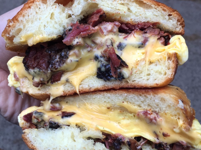 Pastrami, egg, and cheese, Frankel