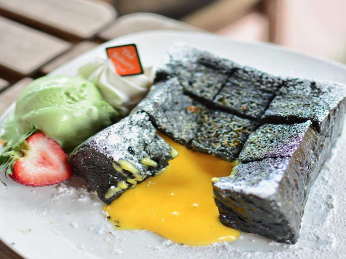 Charcoal lava toast, The Bakery Chef