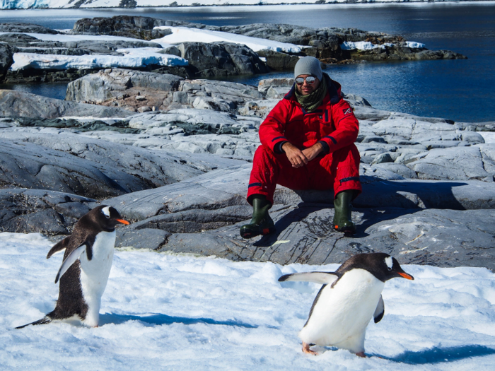 “It was a pretty big undertaking, but it was all worth it when I jumped off that zodiac and planted my boots on the shore of Antarctica, and saw the place teeming with penguins.”