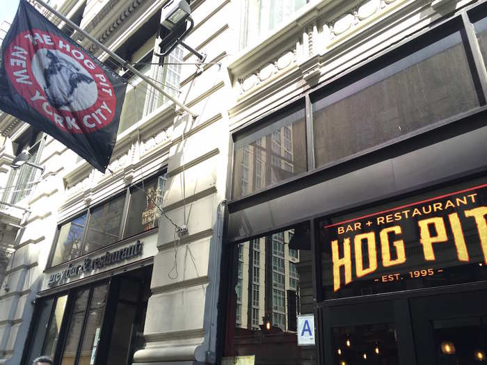 I soon arrived at The Hog Pit, a dimly lit BBQ bar on 26th Street. Except for a few men at the bar, it was completely empty. Partnering with MealPal, which is guaranteed to bring lunch customers, probably sounds ideal to restaurants that don