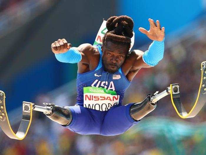 Regas Woods of Team USA competes in the men