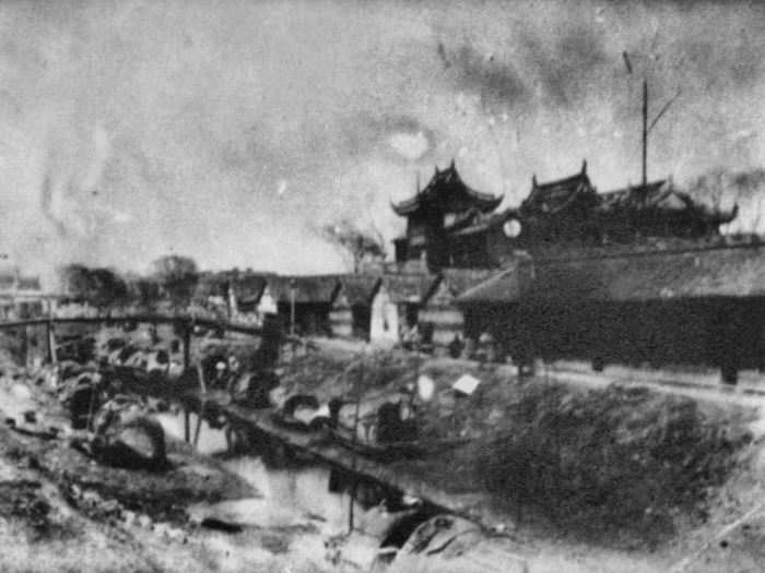 The Old City of Shanghai — pictured here in the 1880s — came complete with moat.