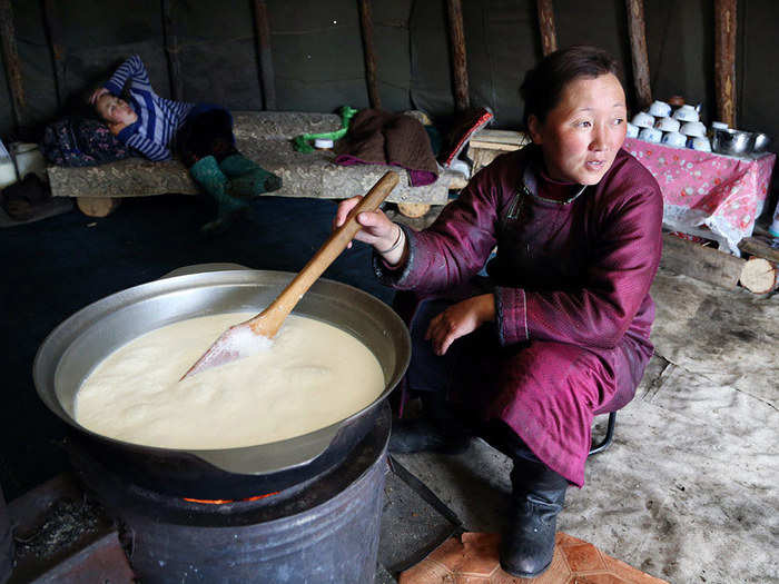 They depend on reindeer for almost everything: from cheese and milk to transportation, but they also use them to make clothes and tools.