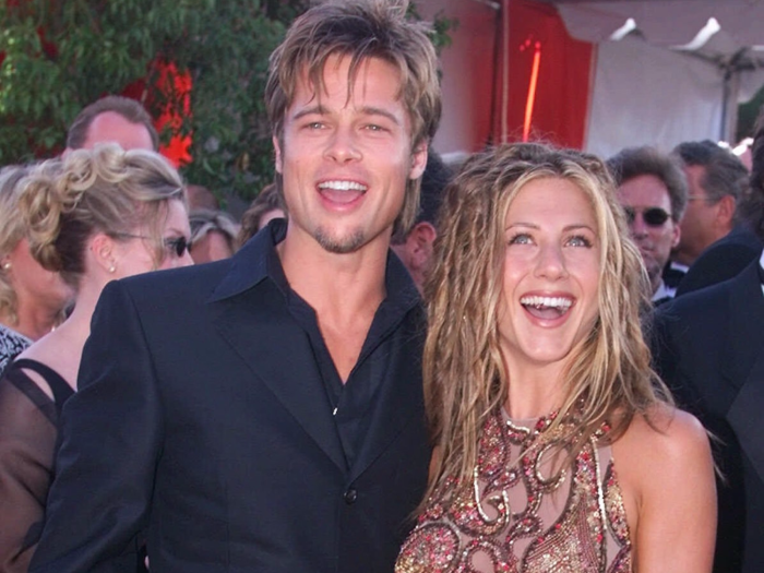 In 1998, Brad Pitt and "Friends" star Jennifer Aniston were set up on a date by their agents. They married two years later with a huge wedding in Malibu.