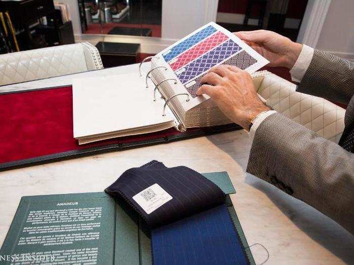 True bespoke is made by hand with a fully customized and unique pattern made for the individual. Fabrics, linings, buttons, and even stitching can all be selected for a custom, bespoke suit. The same can be chosen for shirts.