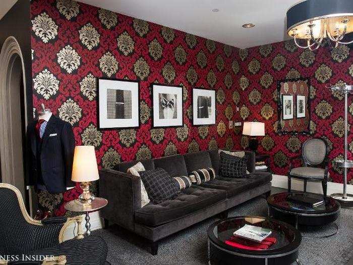 When you enter Michael Andrews Bespoke, a well-appointed wallpapered waiting room greets you.