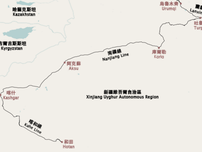 $717 MILLION: The Kashgar-Hotan Railway connects all the cities and towns of the southwestern Tarim Basin.