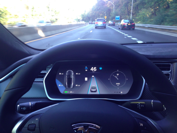 The improved Autopilot also enables Tesla vehicles to automatically exit off-ramps when the indicator is on.