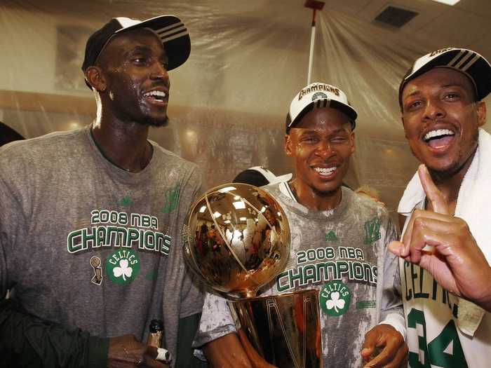 It was with the Celtics that Kevin Garnett won his only NBA title in 2008.