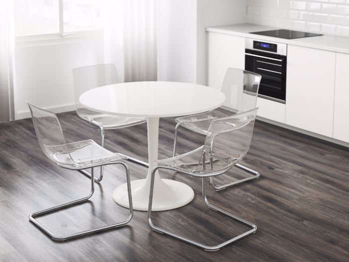 9. The Docksta table completes a minimalist kitchen.