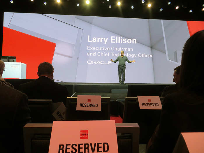 Ellison delivers a keynote that is mostly all about why Oracle thinks its cloud is better than Amazon