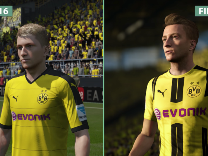 The overall look of players during cut-scenes is dramatically improved due to the Frostbite graphics engine, which EA is using in "FIFA" for the first time this year.