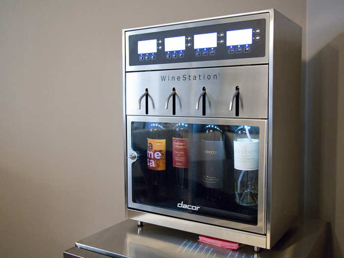 The Discovery WineStation by Dacor allows the couple, who own a vineyard in northern California, to tap several bottles and keep them fresh. It retails for $5,499 on Amazon.