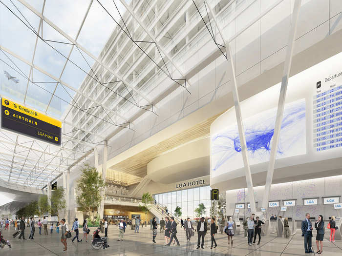 On the western side will be a central hall for arrivals and departures, and on the eastern side will be Delta’s new terminals, which the company has agreed to redevelop as well.