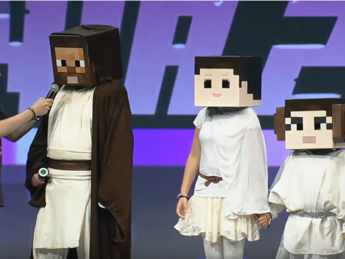 There was even a Minecraft costume contest, like this Star Wars family.