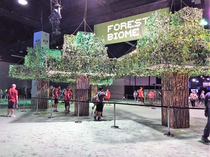 My favorite section was the "Forest Biome," which simulated Minecraft