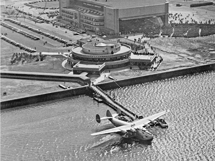 Since the site borders the water, seaplanes also landed there.