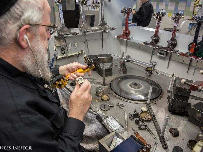 Many of the craftsmen have been working at this factory for 40 years or more.