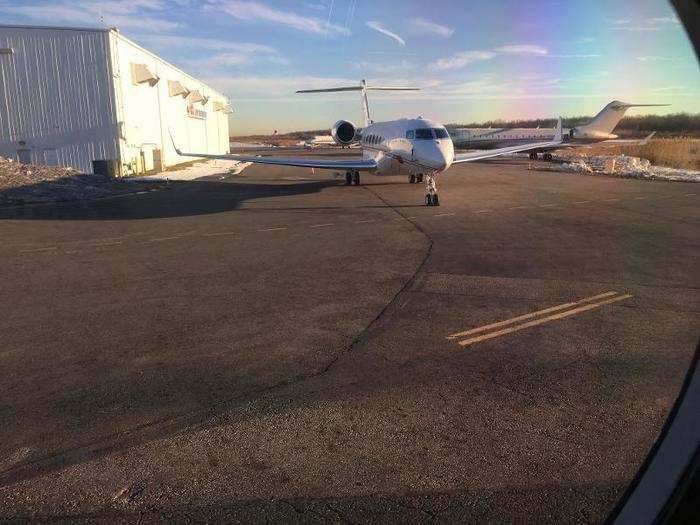 We taxied past other Gulfstream jets on the way to the runway.