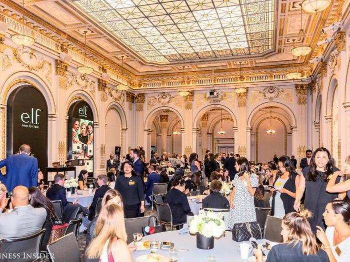 The newly renovated ballroom hosts the e.l.f. employees for a pre-IPO breakfast.