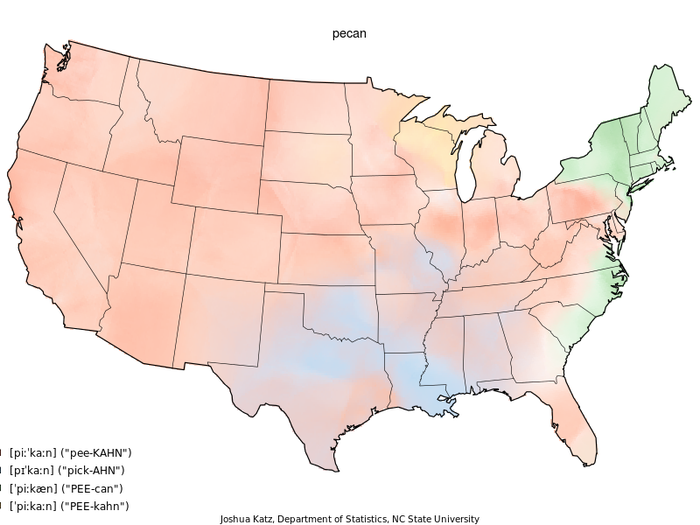 Everyone pronounces "pecan pie" differently.