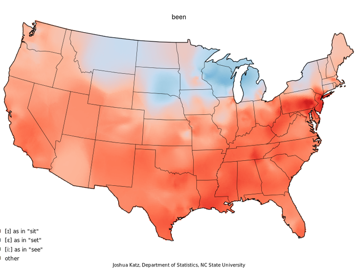 Residents farther north have an oddly Canadian way of pronouncing "been."