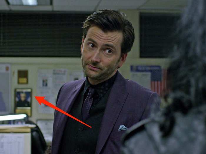 When Jessica Jones visits the same station in "Jessica Jones" (2015), with a surprise appearance from nemesis Kilgrave, we see the same photo of Lee as an officer.