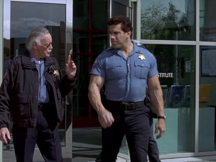 Lee and former Hulk actor Lou Ferrigno were security guards in 2003