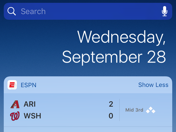 ESPN puts all your favorite teams and their scores a swipe away.