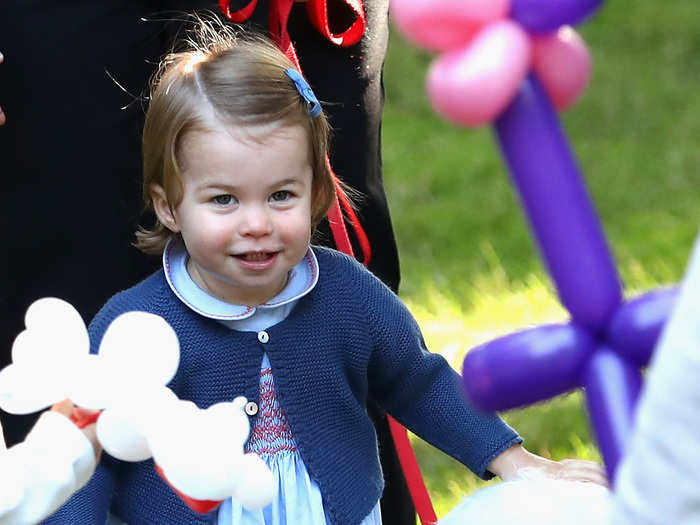 Princess Charlotte looked adorable in blue.