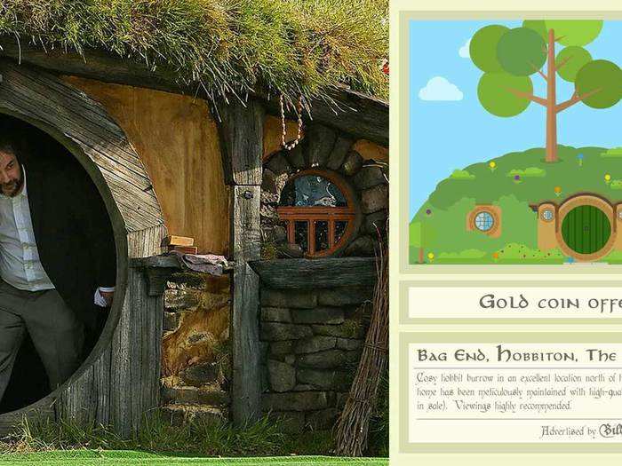 The Hobbit — Bag End, Hobbiton — Gold coin offers welcome