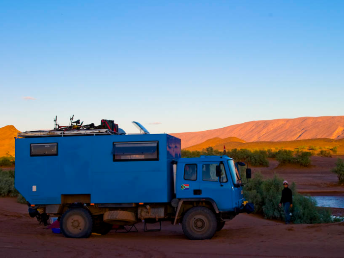 The 10-ton truck was perfect for camping in the Sahara Desert.