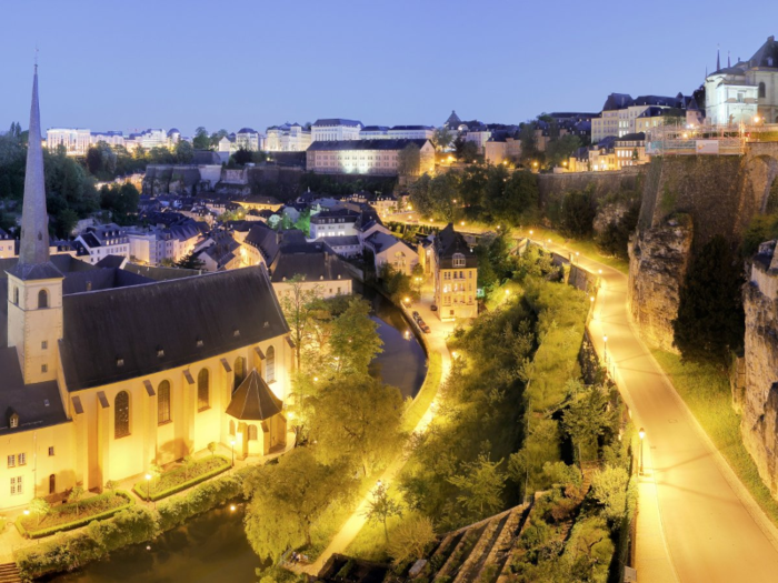 T=15. Luxembourg— 5.7. With a population of just over 500,000, the country still has excellent railroads and uses canals for imports and exports.