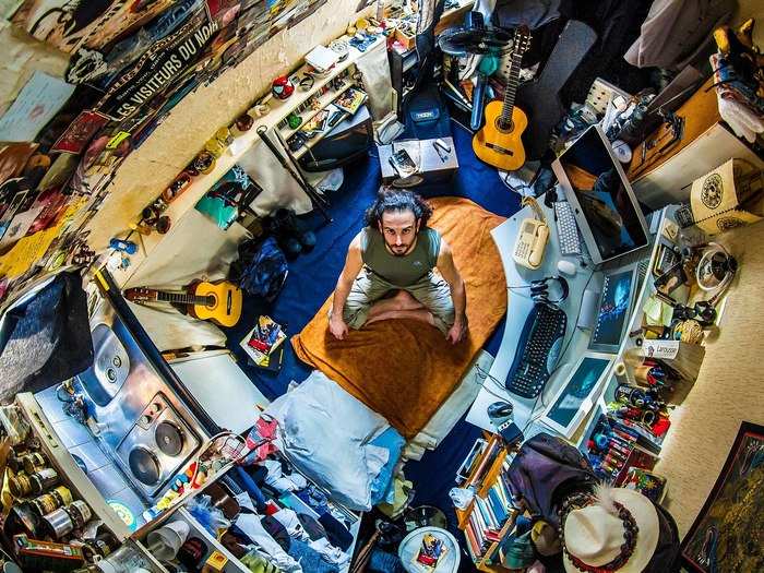 He started at home, in France, but ended up photographing bedrooms in 55 different countries.