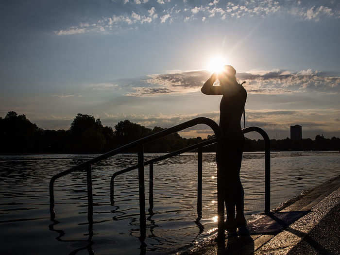 19. Light or moderate lap swimming