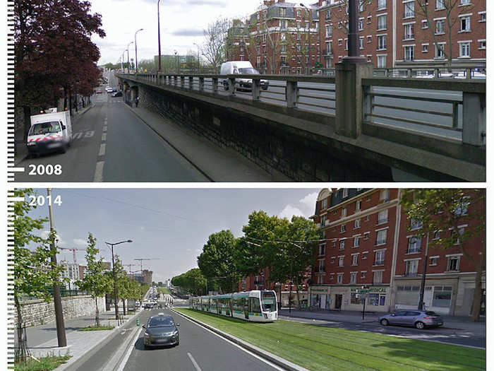 Paris, France, swaps a roadway for public transit, giving pedestrians a whole new view.