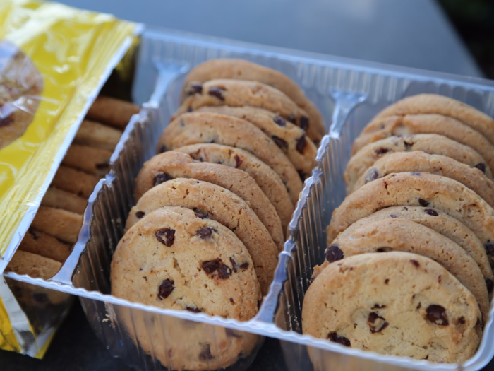 The Keebler cookies looked almost exactly like the Chips Ahoy. Both were about the same size and had the same crunchy texture.