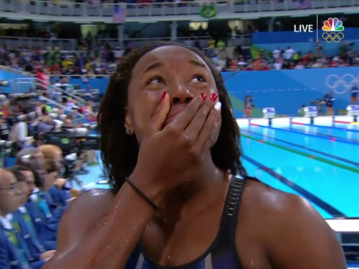 Speaking of which, Simone Manuel is her roommate at Stanford.