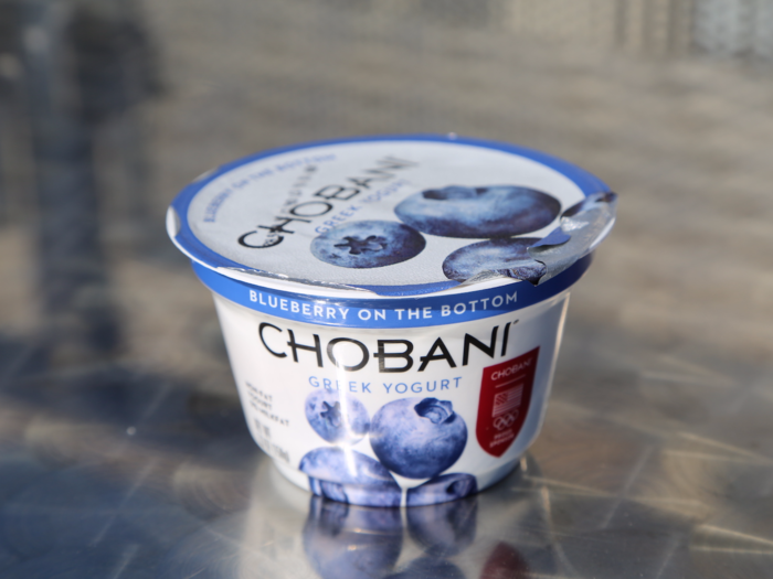 Chobani tastes sweeter and you can tell by the consistency that it