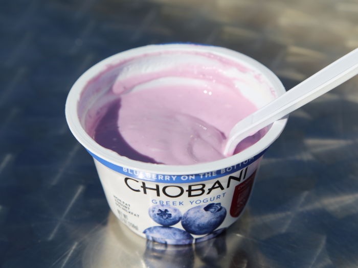 The Chobani yogurt had a similar — thin — consistency.