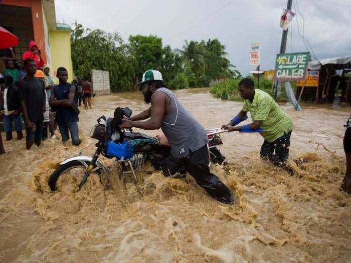 Water levels kept rising in some areas.