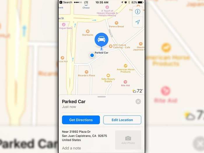 The flashy driving-related feature with iOS 10 is “Find My Car.” Provided you’re able to pair your car with your phone over Bluetooth, that lets Maps remember where you parked, and give you directions back if need be. You can probably see how this might save you a few headaches.