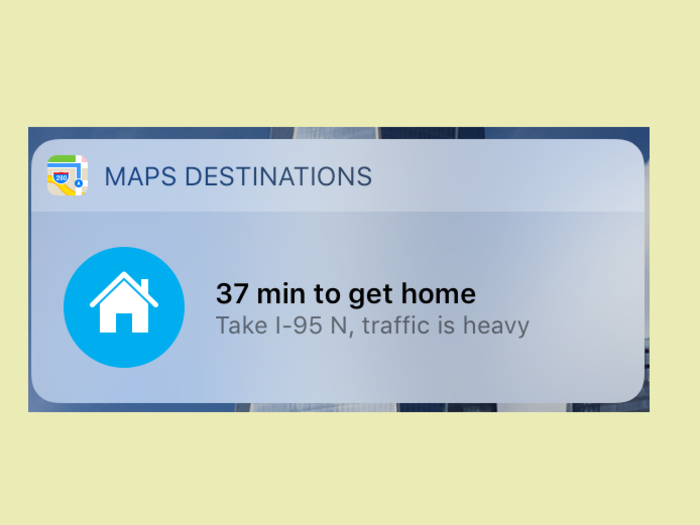 Destinations, meanwhile, lets you quickly set a route home, to work, or to any other location you’ve marked as a frequented spot. Like Nearby, it takes a process you