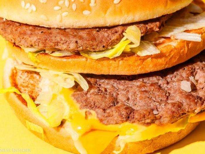 Two thin patties, shredded lettuce, onions, American cheese, pickles, the instantly recognizable three-piece bun, and of course, the sacred secret sauce, all come together to create this famous burger.