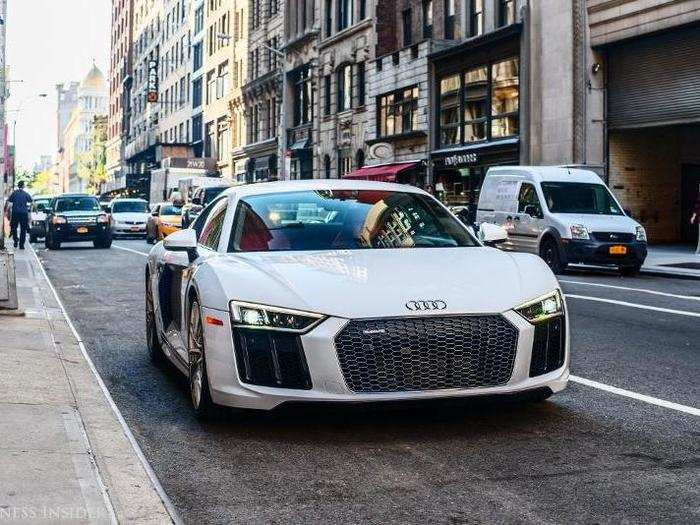 According to Audi, the 540-horsepower R8 V10 is capable of making the run to 60 mph in 3.5 seconds and can reach a top speed of 199 mph.