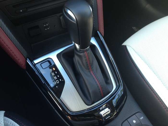 Our test car came with a six-speed automatic that can be flipped into manual mode, for paddle-shifting pleasure.