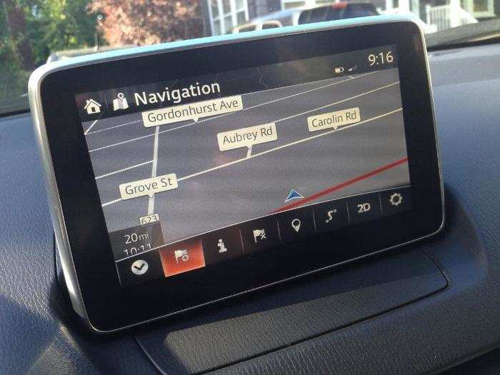 Second gripe: I should note that nav took a while to get used to — Mazda could improve the user interface.